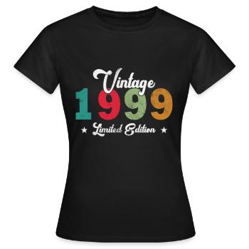 1999 - Année 1999 - Année 1999 - T-shirt Femme - noir - Devant - AI Model Female 172 dark (172cm)