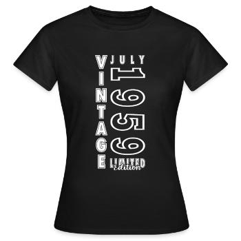 Juli 1959 Juli Geburtstagsgeschenk Juli 1959 - Frauen T-Shirt - Schwarz - Vorne - AI Model Female 172 dark (172cm)