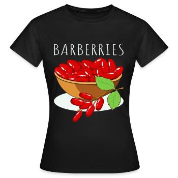 Zweig mit Hagebutten - Hagebutte - Frauen T-Shirt - Schwarz - Vorne - AI Model Female 172 dark (172cm)