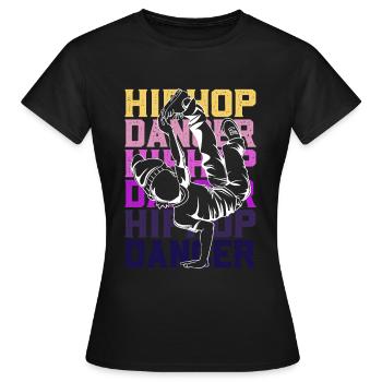 HipHop Dancer Tänzer - Women's T-Shirt - black - Front - AI Model Female 172 dark (172cm)