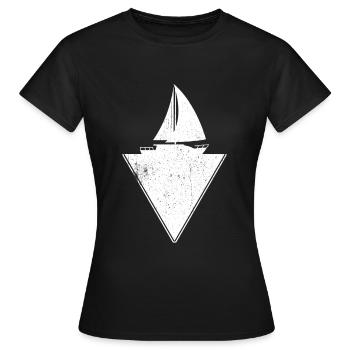 Sailboat - Women's T-Shirt - black - Front - AI Model Female 172 dark (172cm)