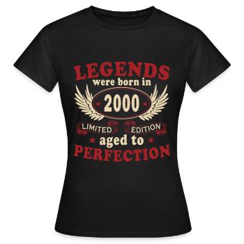 Legend 2000 - Year 2000 - Year 2000 - Women's T-Shirt - black - Front - AI Model Female 172 dark (172cm)