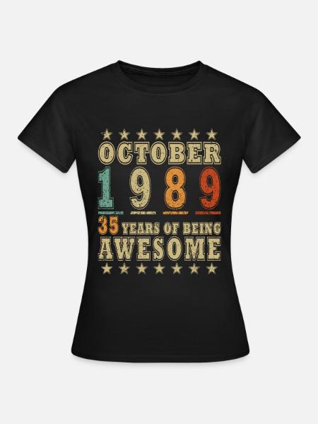1989 Oktober 1989 Jubileum oktober 1989 - Vrouwen T-shirt - zwart