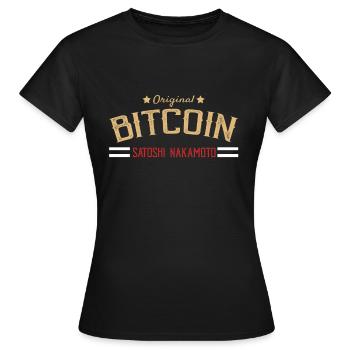 Satoshi nakamoto Finance Gift Profession - Women's T-Shirt - black - Front - AI Model Female 172 dark (172cm)