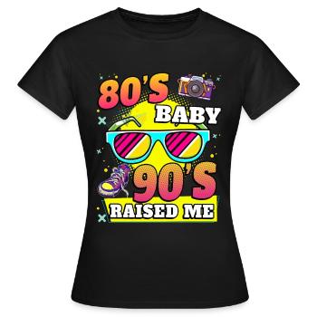 80er Kind - Frauen T-Shirt - Schwarz - Vorne - AI Model Female 172 dark (172cm)