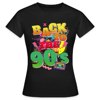 Années 90 Années 90 - T-shirt Femme - noir - Devant - AI Model Female 172 dark (172cm)