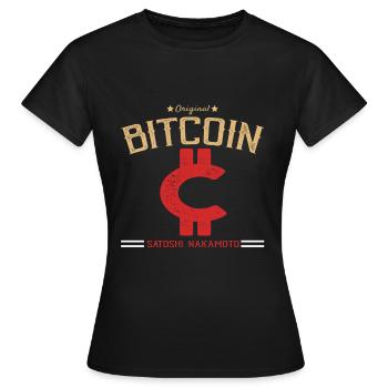Bitcoin Kryptowährung - Frauen T-Shirt - Schwarz - Vorne - AI Model Female 172 dark (172cm)
