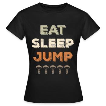 Fallschirmspringer Springen Fallschirmsport - Frauen T-Shirt - Schwarz - Vorne - AI Model Female 172 dark (172cm)