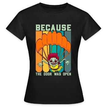 Fallschirmspringer Springen Fallschirmsport - Frauen T-Shirt - Schwarz - Vorne - AI Model Female 172 dark (172cm)
