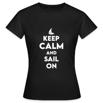 Segel Spruch - Frauen T-Shirt - Schwarz - Vorne - AI Model Female 172 dark (172cm)