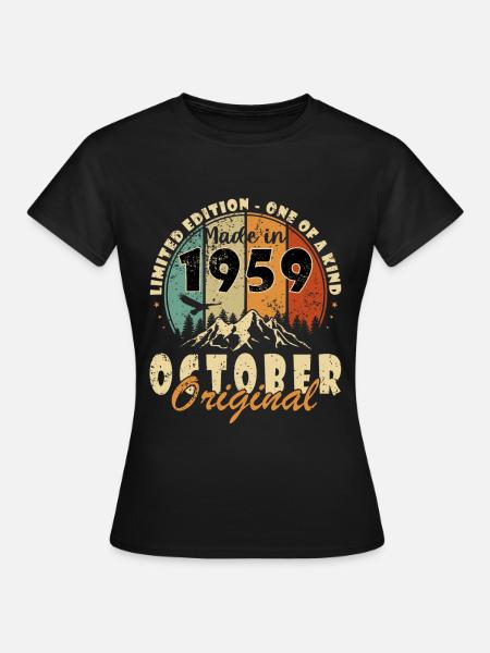 October 1959 Original: Gift for the 65th anniversary - Women's T-Shirt - black