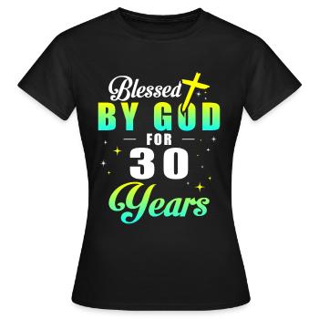 30 ANS - 30e anniversaire - T-shirt Femme - noir - Devant - AI Model Female 172 dark (172cm)