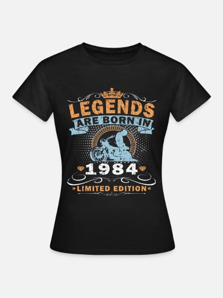 Rétro 1984 Moto Motard Moto Anniversaire 1984 - T-shirt Femme - noir