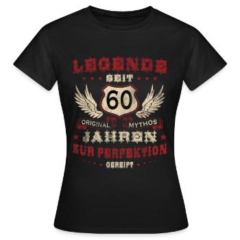 60 Geburtstag Legende Geburtstagsspruch 60 Jahre - Frauen T-Shirt - Schwarz - Vorne - AI Model Female 172 dark (172cm)