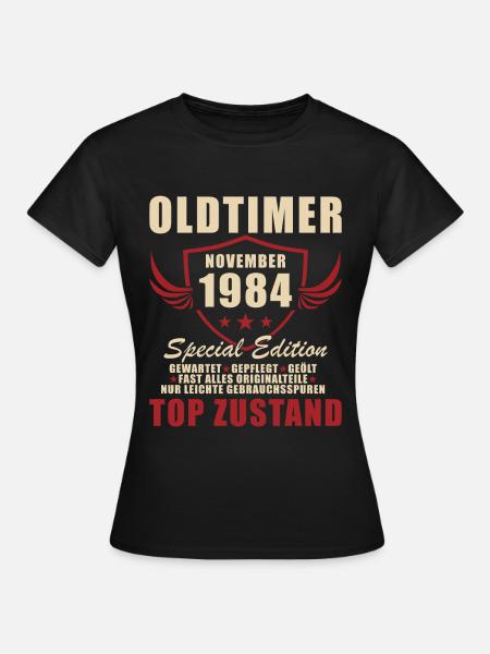 40. Geburtstag Oldtimer November 1984 Jahrgang 84 - Frauen T-Shirt - Schwarz