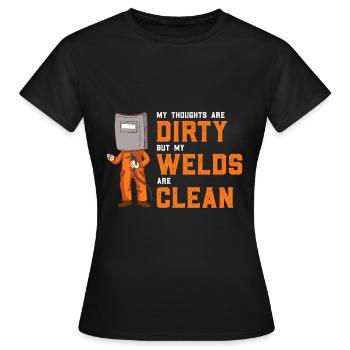 Meine Schweißnähte - Frauen T-Shirt - Schwarz - Vorne - AI Model Female 172 dark (172cm)