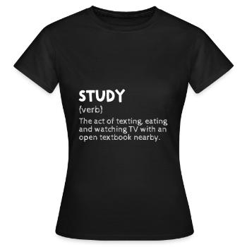 Apprendre Étudier Définition - T-shirt Femme - noir - Devant - AI Model Female 172 dark (172cm)