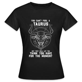Horoskop Sternzeichen Stier Taurus - Frauen T-Shirt - Schwarz - Vorne - AI Model Female 172 dark (172cm)