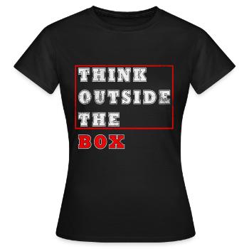 Think outside the box - Women's T-Shirt - black - Front - AI Model Female 172 dark (172cm)