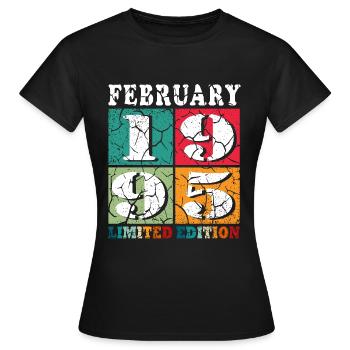 February 1995 Jubilee February 1995 February - Women's T-Shirt - black - Front - AI Model Female 172 dark (172cm)