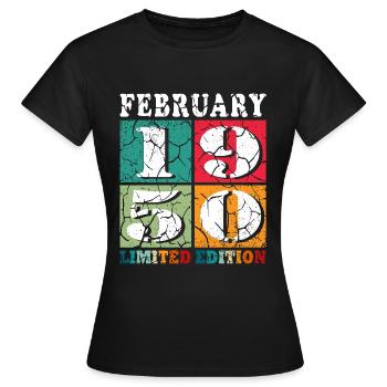 February 1950 Jubilee February 1950 February - Women's T-Shirt - black - Front - AI Model Female 172 dark (172cm)