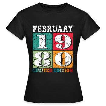 February 1980 Jubilee February 1980 February - Women's T-Shirt - black - Front - AI Model Female 172 dark (172cm)