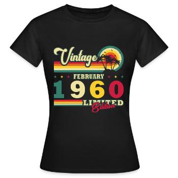 February 1960 Jubilee February 1960 February - Women's T-Shirt - black - Front - AI Model Female 172 dark (172cm)