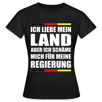 Deutsche Regierung Deutschland Politik Geschenk - Frauen T-Shirt - Schwarz - Vorne - AI Model Female 172 dark (172cm)