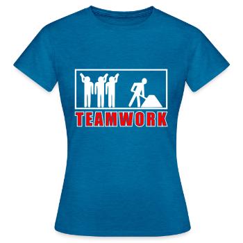 Teamwork Malle Mallorca - Women's T-Shirt - antique blue sapphire heather - Front - AI Model Female 172 dark (172cm)
