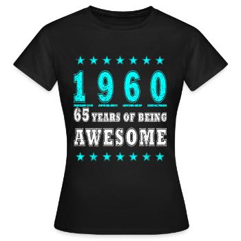 65 Jahre zum 65 Geburtstag Geschenk - Frauen T-Shirt - Schwarz - Vorne - AI Model Female 172 dark (172cm)