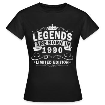 Legende 1990 - Jahrgang 1990 - Baujahr 1990 - Frauen T-Shirt - Schwarz - Vorne - AI Model Female 172 dark (172cm)