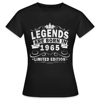 Geburtsjahr 1965 Vintage Geburtstag Legende 1965 - Frauen T-Shirt - Schwarz - Vorne - AI Model Female 172 dark (172cm)