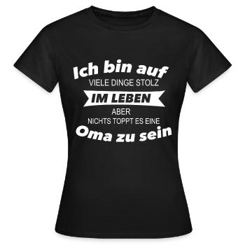 Stolze Oma - Frauen T-Shirt - Schwarz - Vorne - AI Model Female 172 dark (172cm)