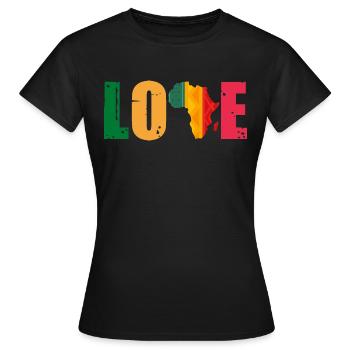 Africa - Women's T-Shirt - black - Front - AI Model Female 172 dark (172cm)