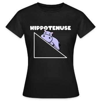 Hippotenuse Pythagore Professeur de mathématiques mathématicien - T-shirt Femme - noir - Devant - AI Model Female 172 dark (172cm)