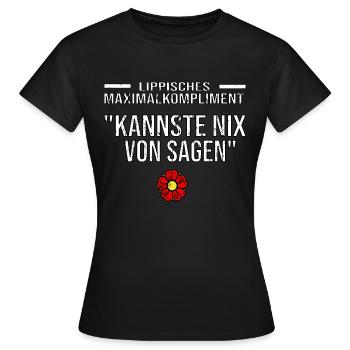 Hermannsdenkmal Detmold Wahrzeichen - Frauen T-Shirt - Schwarz - Vorne - AI Model Female 172 dark (172cm)