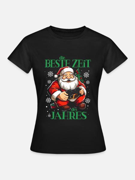WEIHNACHTEN BESTE ZEIT DES JAHRES GAMING GAMER - Frauen T-Shirt - Schwarz
