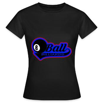 Billiard ball ball - Women's T-Shirt - black - Front - AI Model Female 172 dark (172cm)