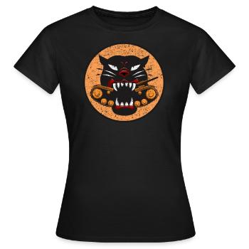 WW2 Tank Destroyer Division Panther Patch Tee - T-shirt Femme - noir - Devant - AI Model Female 172 dark (172cm)