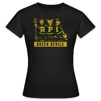 Richmond Professional Institute Gr�ne Teufel - Frauen T-Shirt - Schwarz - Vorne - AI Model Female 172 dark (172cm)