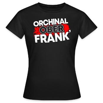 Oberfranken Franken Fränkisches Geschenk - Frauen T-Shirt - Schwarz - Vorne - AI Model Female 172 dark (172cm)