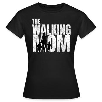La marche maman mère et enfant famille fête des mères - T-shirt Femme - noir - Devant - AI Model Female 172 dark (172cm)