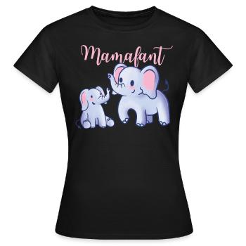 Meilleur maman maman maman maman éléphant - T-shirt Femme - noir - Devant - AI Model Female 172 dark (172cm)