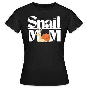 Mama Schnecke Zitat Ein Geschenk - Frauen T-Shirt - Schwarz - Vorne - AI Model Female 172 dark (172cm)