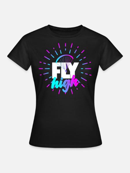 FLY high 2 - Frauen T-Shirt - Schwarz