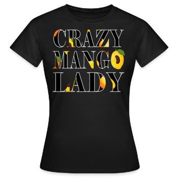 Crazy Mango Lady Favorite Fruit Fruit - Women's T-Shirt - black - Front - AI Model Female 172 dark (172cm)