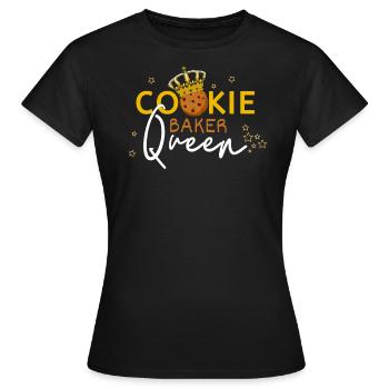 Сookie Baker Queen Cook Chef Stars Crown Citation - T-shirt Femme - noir - Devant - AI Model Female 172 dark (172cm)