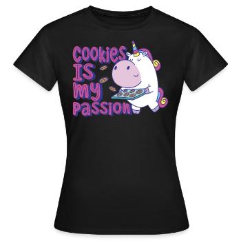 Les cookies sont mon chef passionné - T-shirt Femme - noir - Devant - AI Model Female 172 dark (172cm)