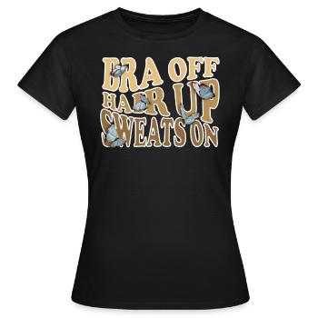 Soutien-gorge de cheveux sueur sur les papillons - T-shirt Femme - noir - Devant - AI Model Female 172 dark (172cm)