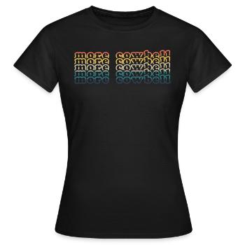 Mehr Kuhglocke lustiger Retro mehr Kuhbell - Frauen T-Shirt - Schwarz - Vorne - AI Model Female 172 dark (172cm)